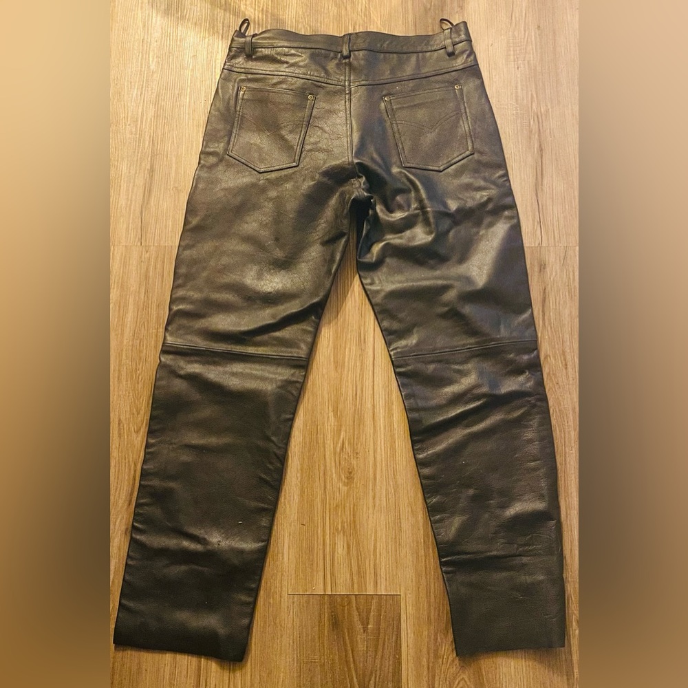 Mens 38x32 leather jeans